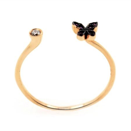 18k Ring Ring Gold with Diamond and Rubin RD10020