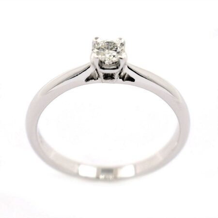 18k platinum ring with rd10011 diamond