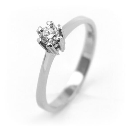 18k -white rings with rd10004 diamond