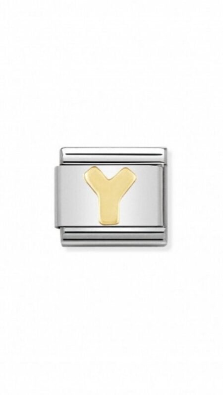 Nomination Composable Link γράμμα Y χρυσό 18Κ 030101 25
