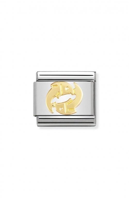 Nomination Composable Link Ιχθύες χρυσό 18Κ 030104 12
