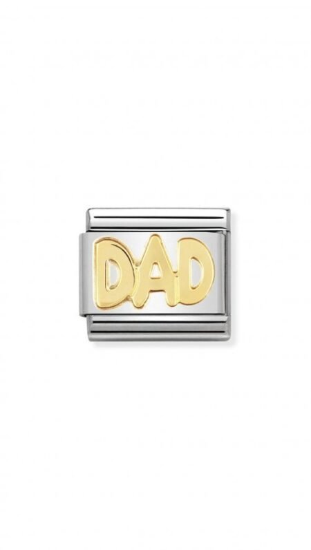 Nomination Composable Link "DAD" χρυσό 18Κ 030107 11