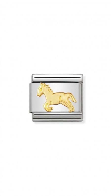 Nomination Composable Link Αλογάκι χρυσό 18Κ 030112 09