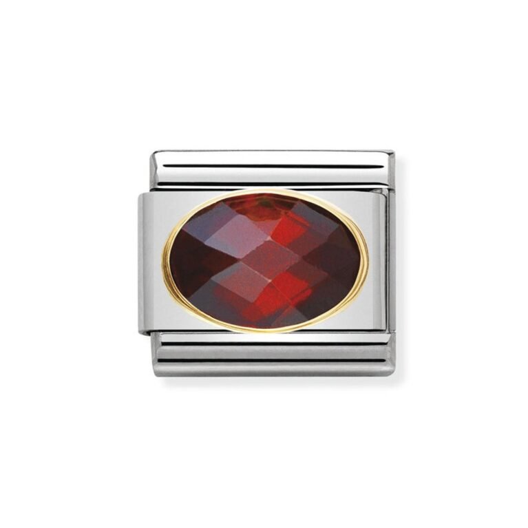 Nomination Composable Link κόκκινο ζιρκόν 18Κ 030601 005