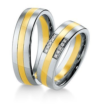 Wedding wedding wedding rings and platinum with Breuning diamonds 036300