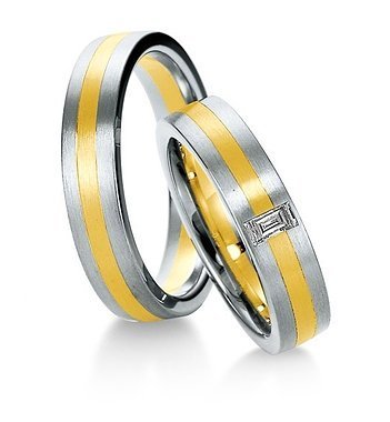 Wedding wedding wedding rings and platinum with Breuning diamonds 036500