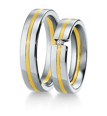 Wedding wedding wedding rings and platinum with Breuning diamonds 040070