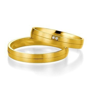 Wedding rings of 8K grass with Breuning diamonds 05607