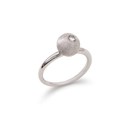 18k platinum ring with diamond D174WG