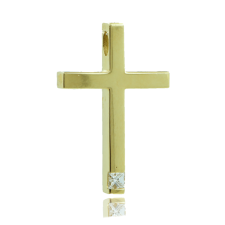Σταυρός 18K Χρυσό με Διαμάντι 200722