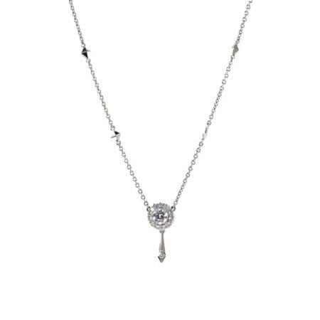 Pendant 14k platinum with zircon