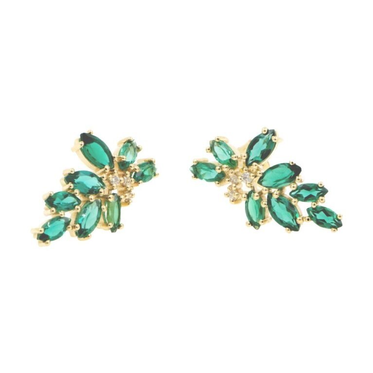 18K earrings with emeralds