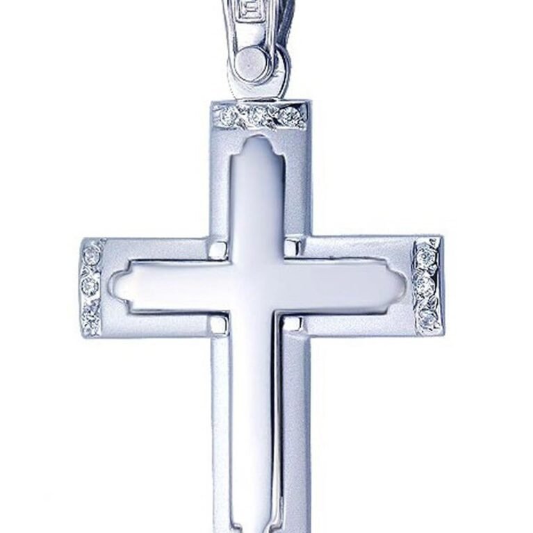 Cross 14 carats of platinum with Zircon Triantos 4687