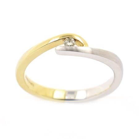 18k Gold Ring and Plate with Breuning Diamond 41/85017