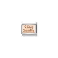 Nomination Composable Link "I Love Family" ροζ χρυσό 9Κ 430101 41