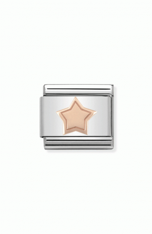 Nomination Composable Link ροζ χρυσό 9Κ Αστέρι 430104 04