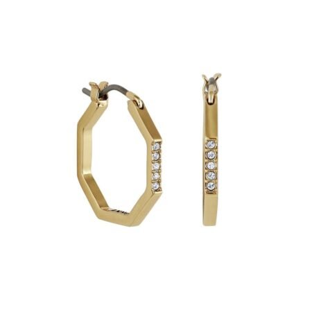 Σκουλαρικια DKNY NYC Geometric Pave Hoop 5548747