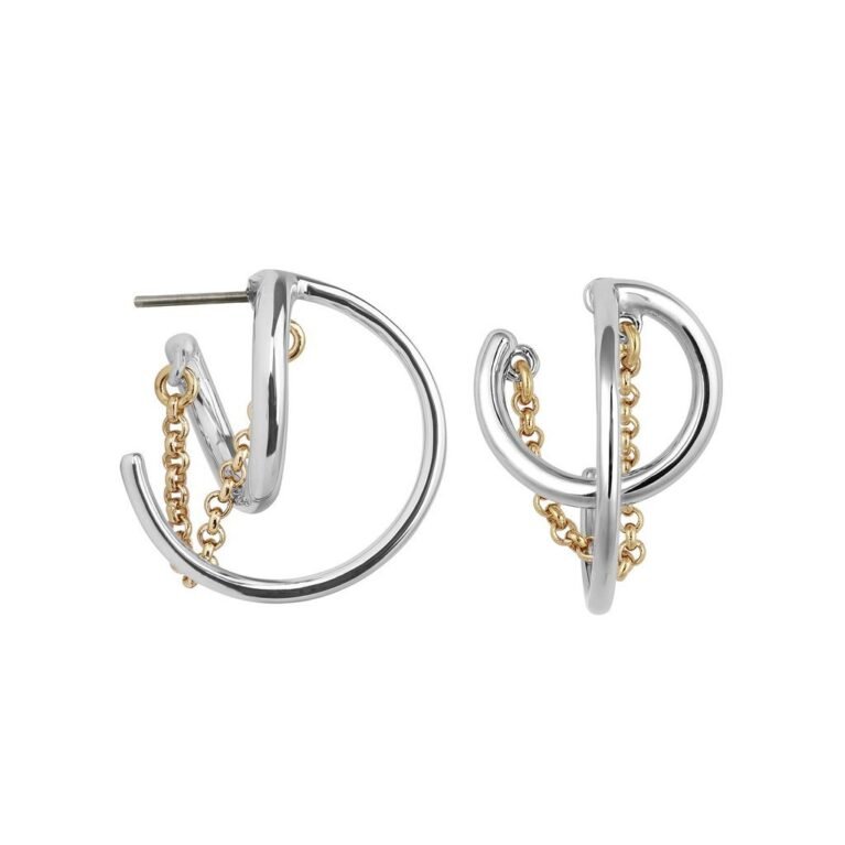 Σκουλαρικια DKNY Mixed Metal Chain Hoop 5548821