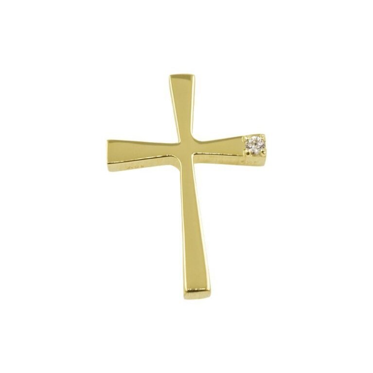 Cross 14k Gold with Zircon Triantos 6705