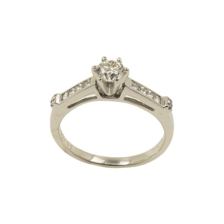 18k platinum ring with diamonds 6766