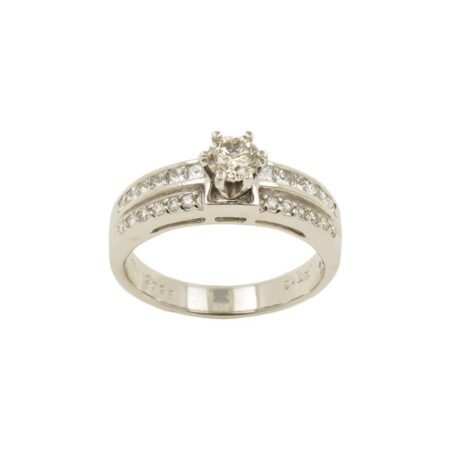 18k platinum ring with diamonds 6767