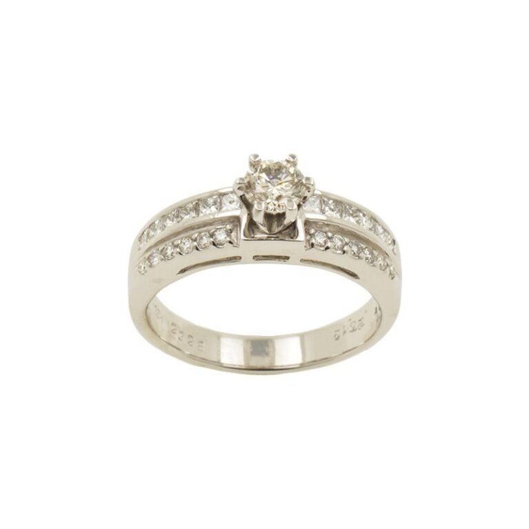 18k platinum ring with diamonds 6767