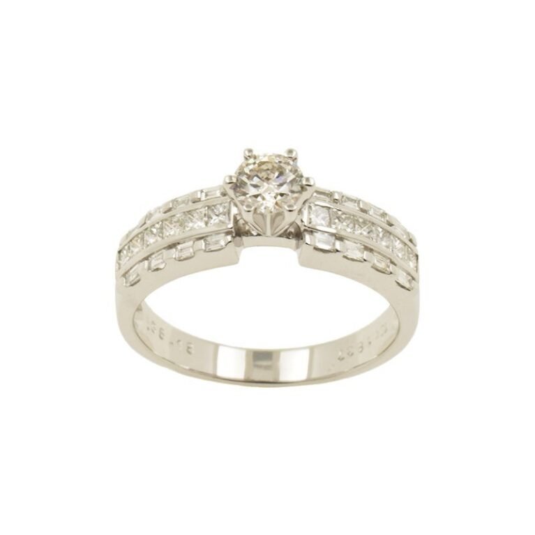 18k platinum ring with diamonds 6768