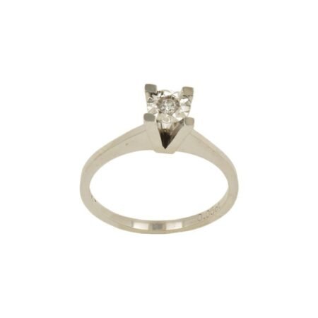 18k platinum ring with diamond 7869