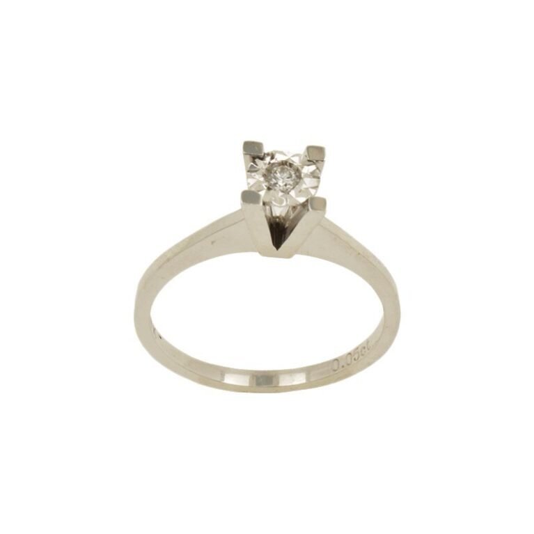 18k platinum ring with diamond 7869