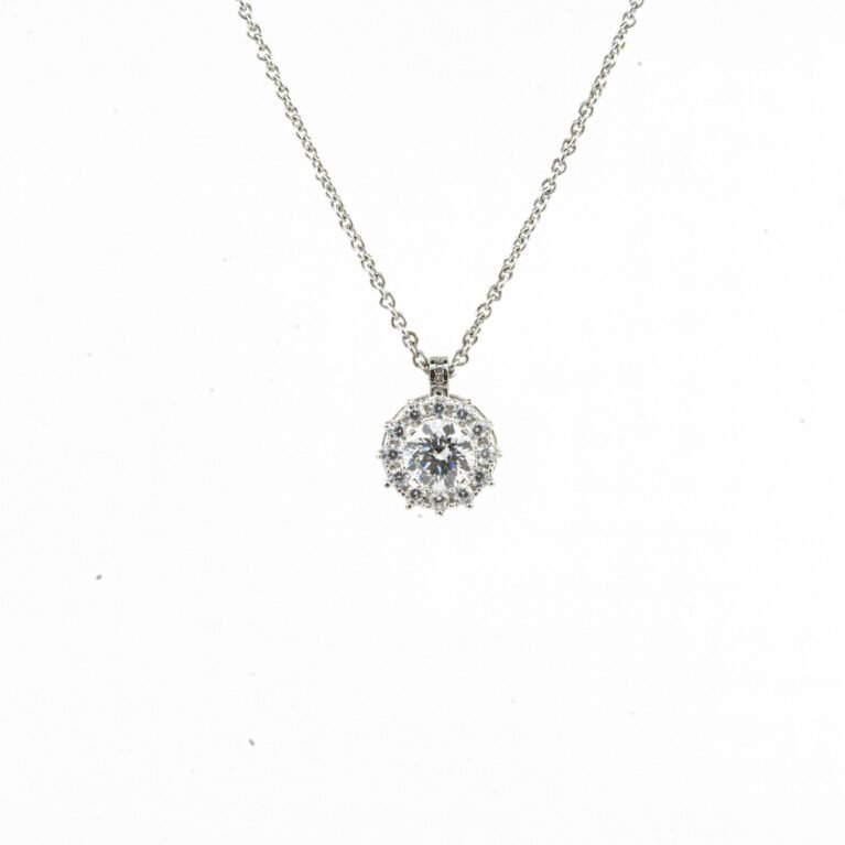 14k chicken necklace with zircon