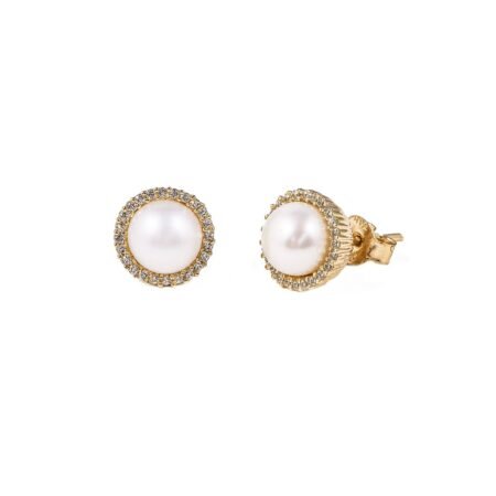 VARTAN Pearl Earrings Gold V11145