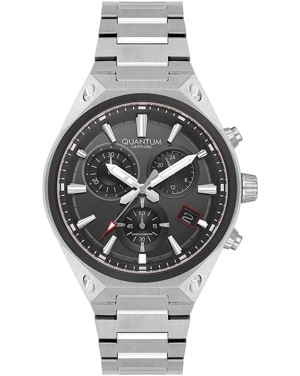QUANTUM Hunter Chronograph Silver Metallic Bracelet HNG1172.350