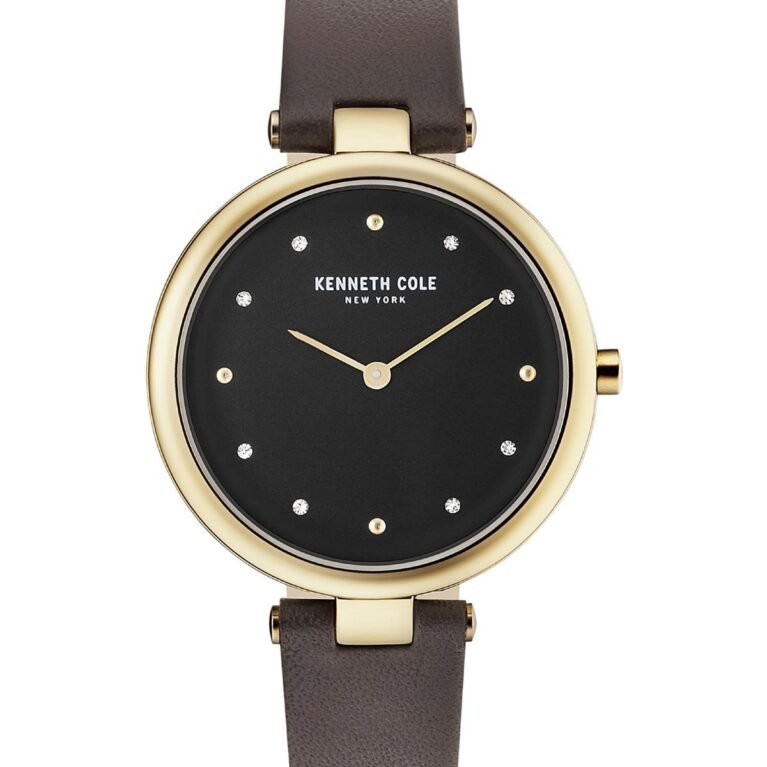 KENNETH COLE Ladies Crystals Brown Leather Strap KC50513003