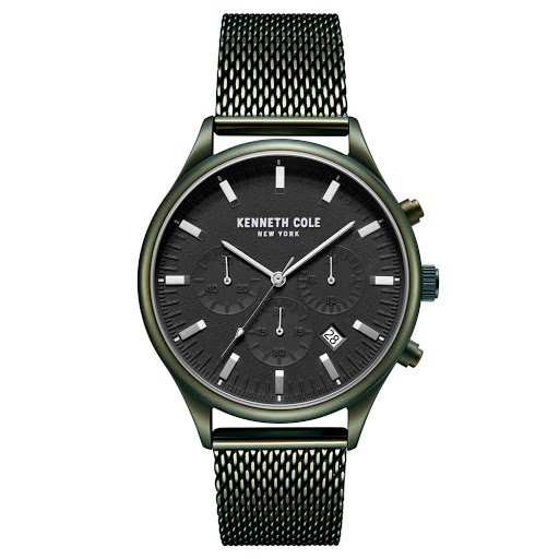 KENNETH COLE Men's Chronograph Green Stainless Steel Bracelet KC50782004