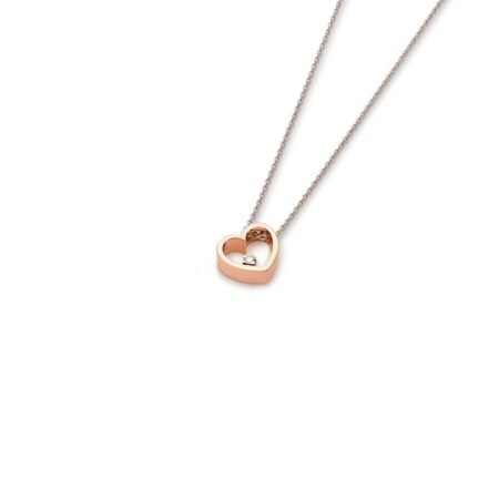18k pendant pink and platinum with diamond me141rb mini
