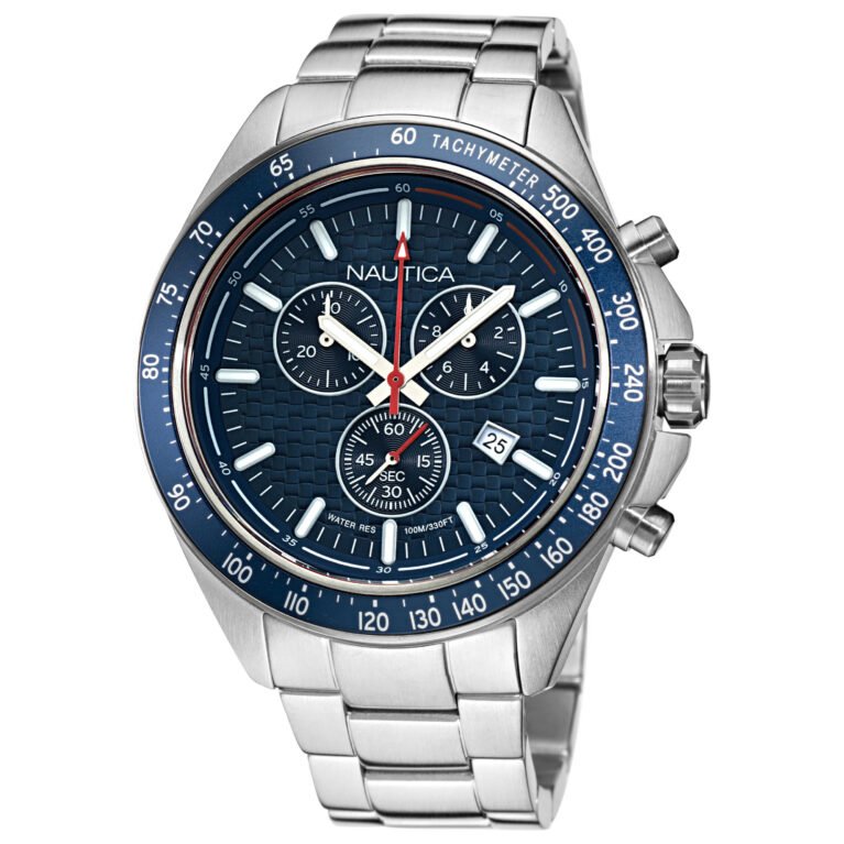 Watch NAUTICA NST Chronograph Silver Stainless Steel Bracelet Gift Set