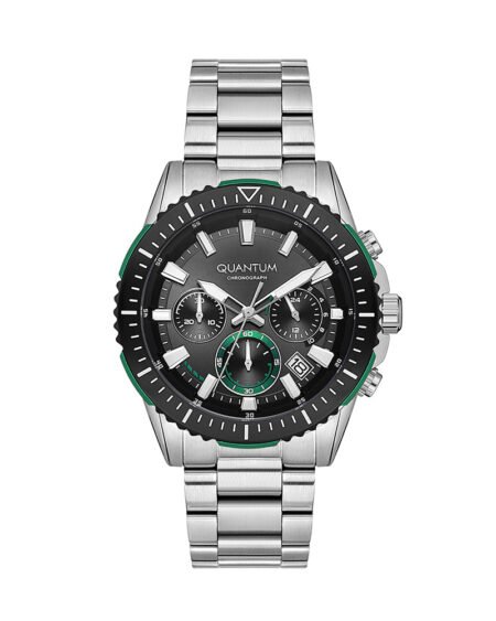 QUANTUM Powertech Chronograph Silver Metallic Bracelet PWG1128.351
