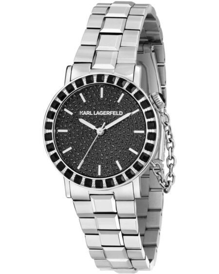 Watch KARL LAGERFELD Crystals Silver Stainless Steel Bracelet