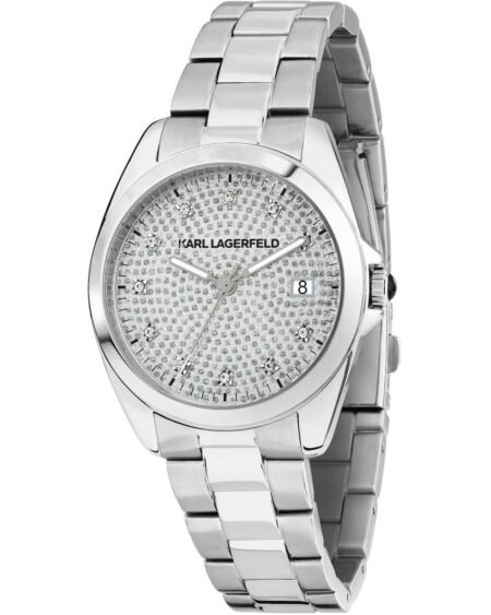 Watch KARL LAGERFELD Crystals Silver Stainless Steel Bracelet