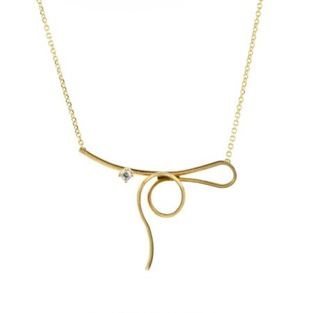 14k necklace with zircon
