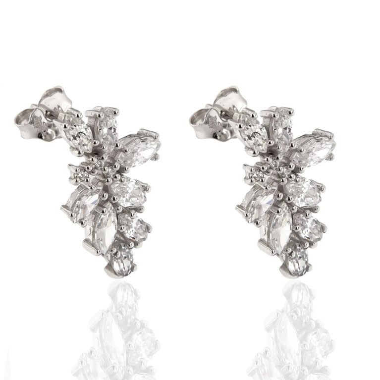 14kk earrings with zircon v11043