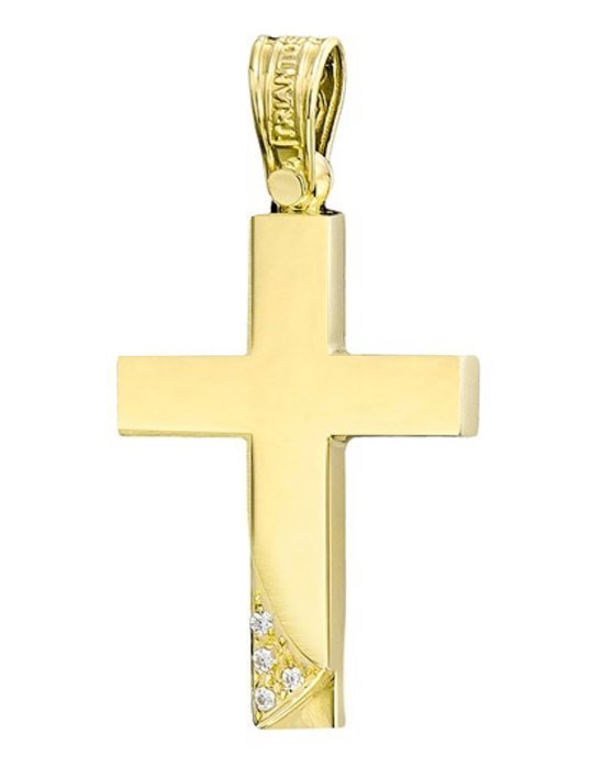 Cross 14K gold with Zircon Triantos V11180
