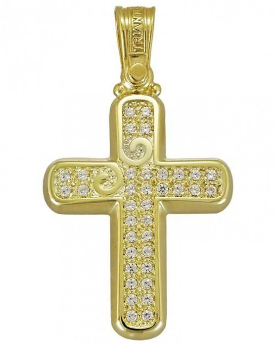 Cross 14K gold with Zircon Triantos V11182