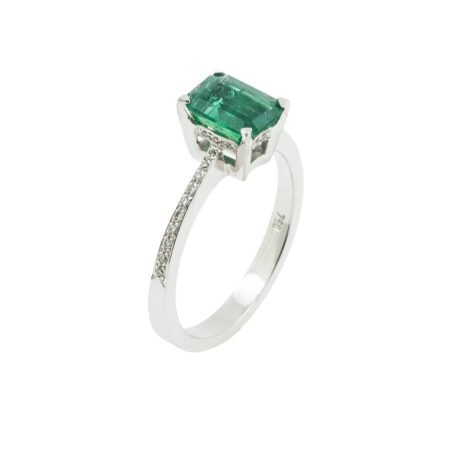 Vartan Emerald Ring 18k White Gold V11092