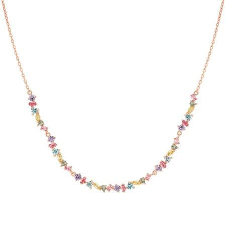 Nomination Κολιέ Colour Wave Mini Ροζ Χρυσό Multicolour