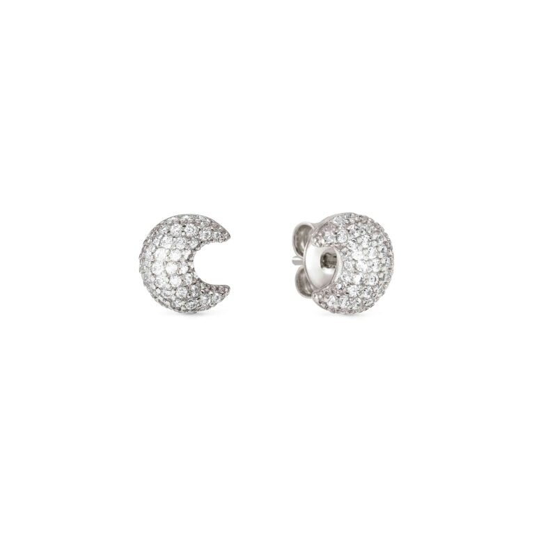 Nomination LifePoetry Stud Earrings Moon Silver