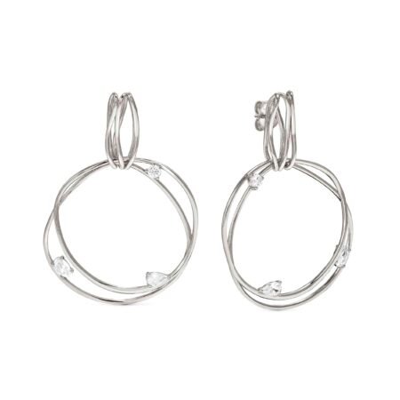 Nomination My Rebel Art Circle Drop Earrings Silver