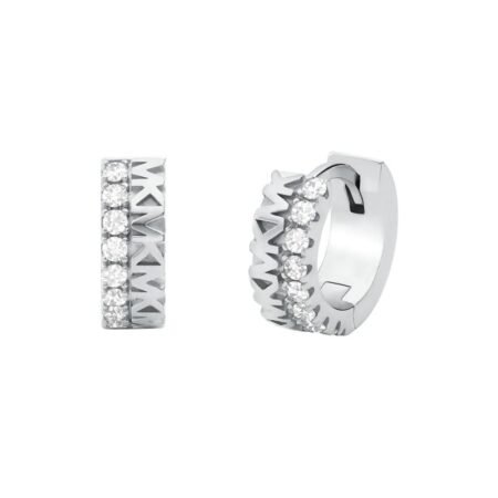 Michael Kors Premium Kors MK Hoop Earrings Silver