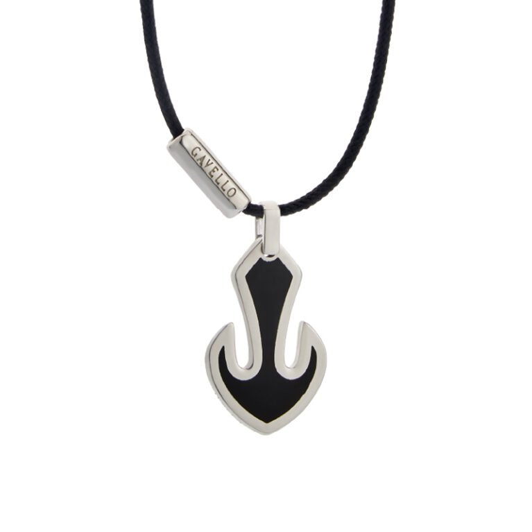 My Gavello Anchor Necklace with black essenza (large)