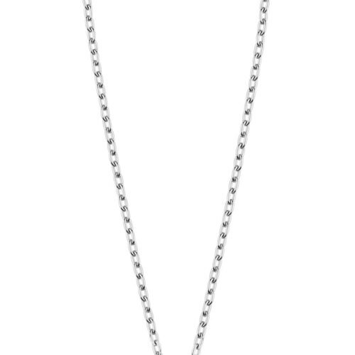 Philipp Plein Κολιέ Plein Edge Μενταγιόν Ασημί 70 cm